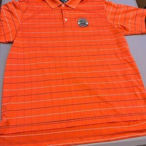COPY - PGA Championship Polo Shirt Mens Large Orange Striped Golf Whistling Str…